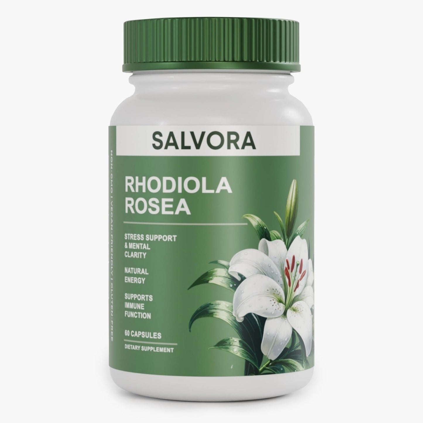 Rhodiola Rosea Supplement – Golden Root Adaptogen Capsules - Rhodiola Rosea Extract Powder Alternative with Salidroside for Stress Support - Energy, Focus & Performance